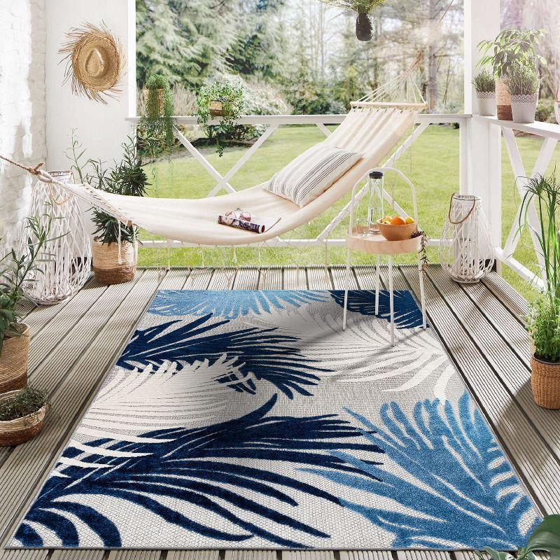 World Rug Gallery Tropical Floral Indoor/Outdoor Area Rug