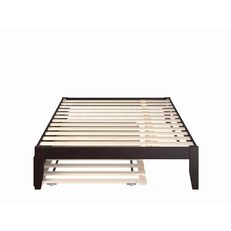 Espresso Full Platform Bed with Twin Trundle and Drawers