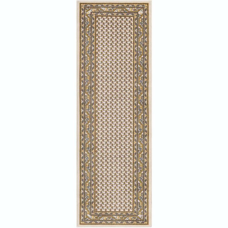 Unique Loom Williamsburg Collection Area Rug - Allover (2' 9" x 9' 10" Runner Beige/Gold)