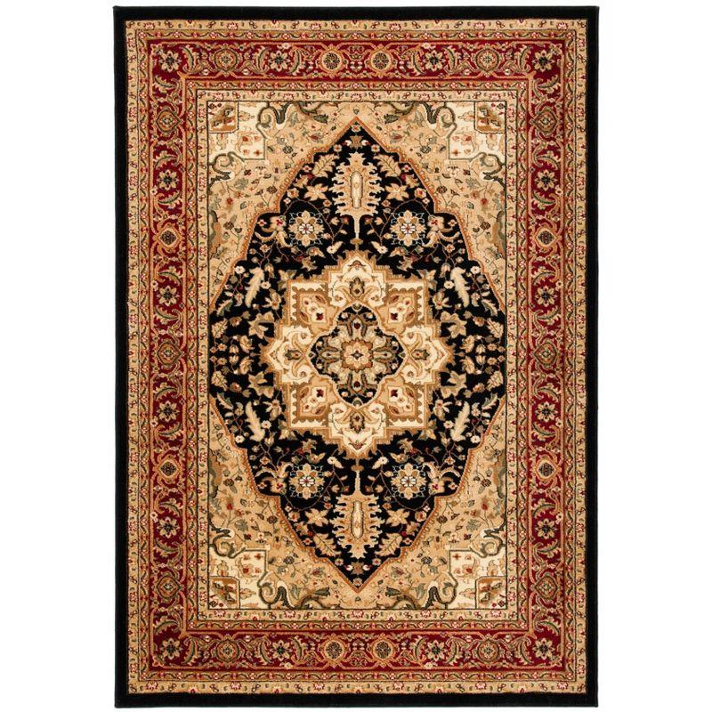 Lyndhurst Heriz LNH330 Power Loomed Area Rug - Black/Red - 6'x9' - Safavieh