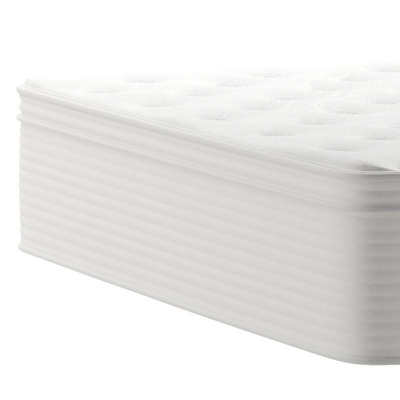 Merrick Lane 14" Premium Comfort Euro Top Hybrid Pocket Spring and Memory Foam Mattress in a Box with Reinforced Edge Support