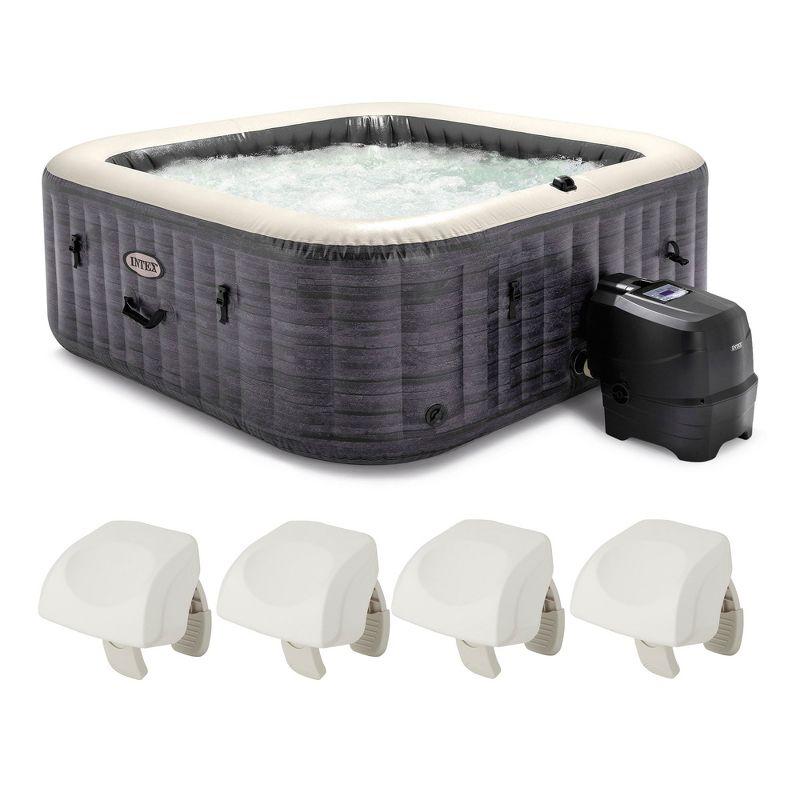 Intex Intex 120 Volt 6 Person - Person 140 - Jet Vinyl Square Inflatable Hot Tub in Gray