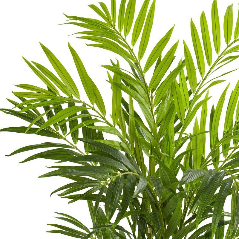 Nearly Natural 8' Artificial King Palm Tree in Pot Green - Lifelike, Indoor, No Assembly Required