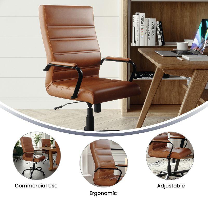 Flash Furniture High Back Executive Swivel Office Chair with Metal Frame and Arms