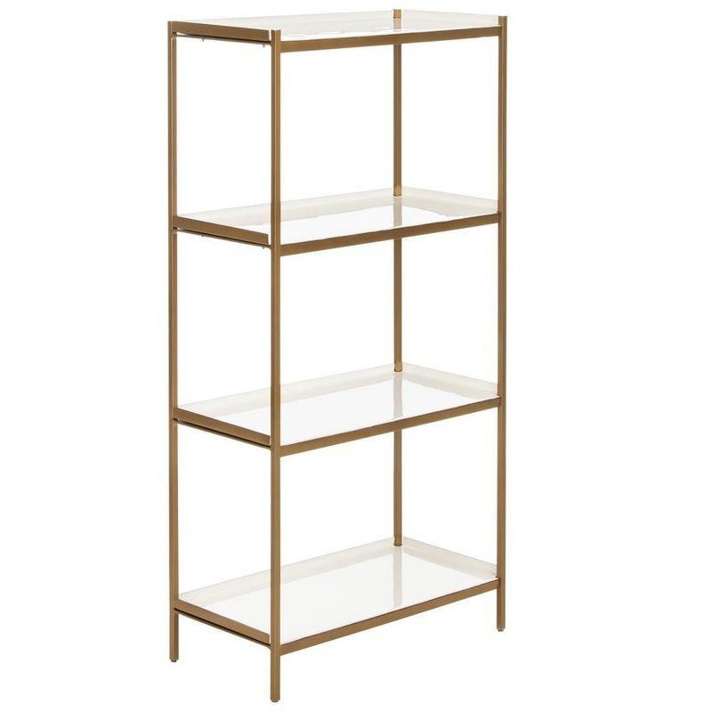 Daniella 4-Tier Etagere - White/Brass - Safavieh