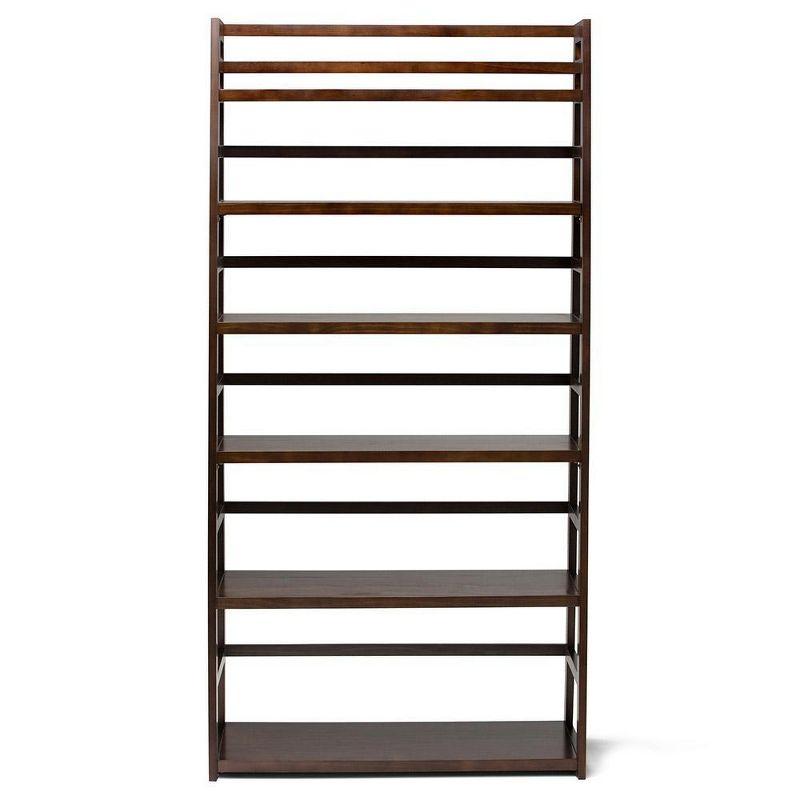 Simplihome Wide Bookcase, Acadian, Walnut