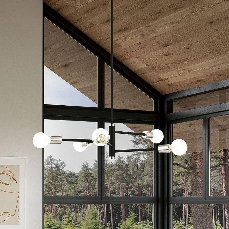 Livex Lighting Bannister 5 - Light Chandelier in  Black