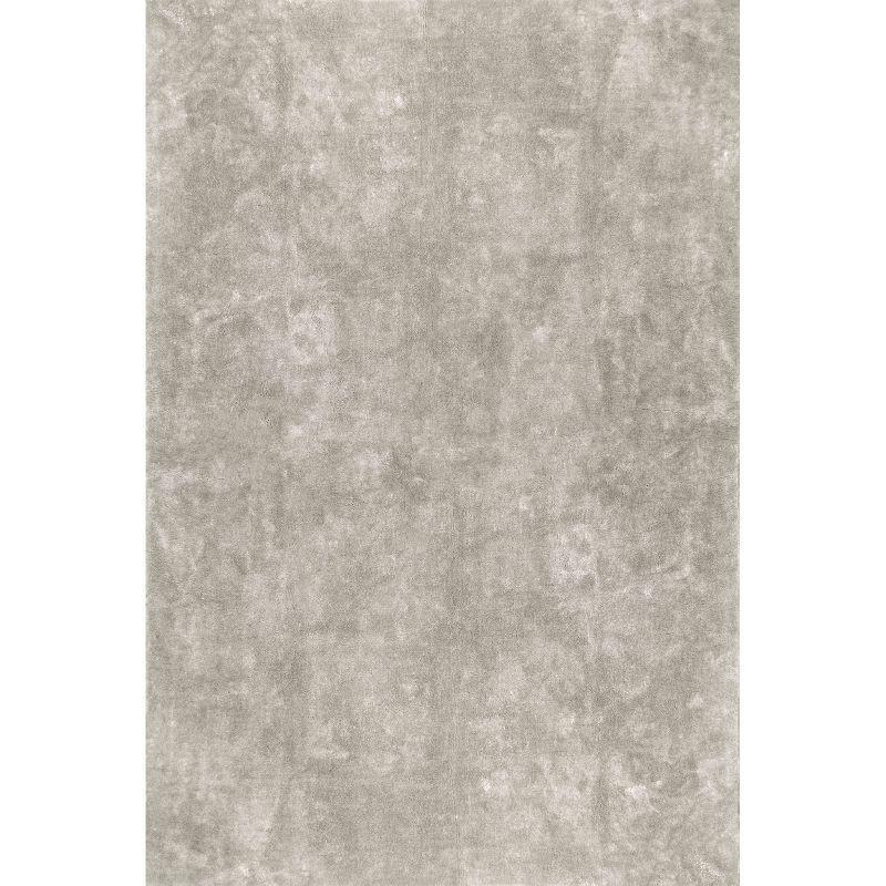 Nuloom Loni Cozy Plush Solid Pet Friendly Premium Machine Washable Shag Area Rug, 5' x 8', Beige