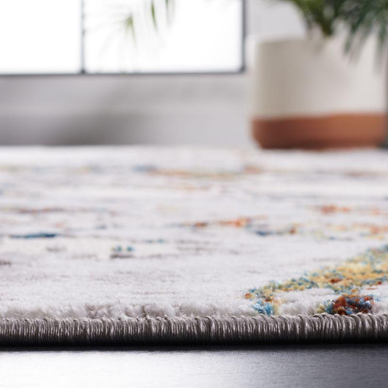 Amelia ALA293 Power Loomed Indoor Area Rug - Grey/Blue Gold - 4'5"x6'5" - Safavieh