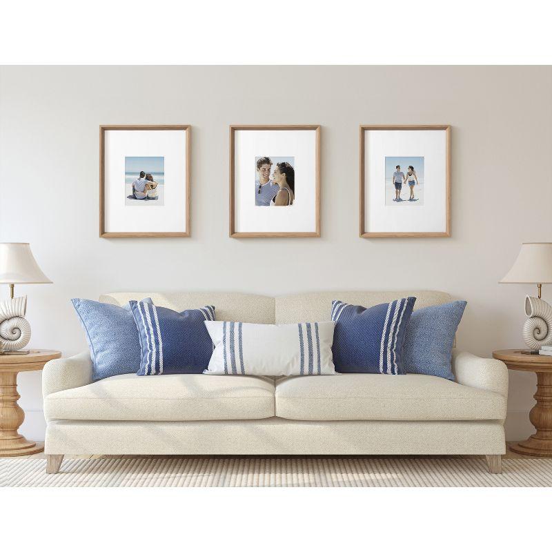 Kate & Laurel All Things Decor (Set of 3) 16"x20" Matted to 8"x10" Calter Modern Wall Picture Frames Brown: Gallery Wall Set