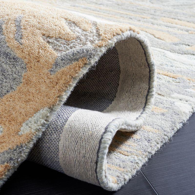 Metro MET902 Hand Tufted Indoor Area Rug - Natural/Gold - 6'x6' - Safavieh