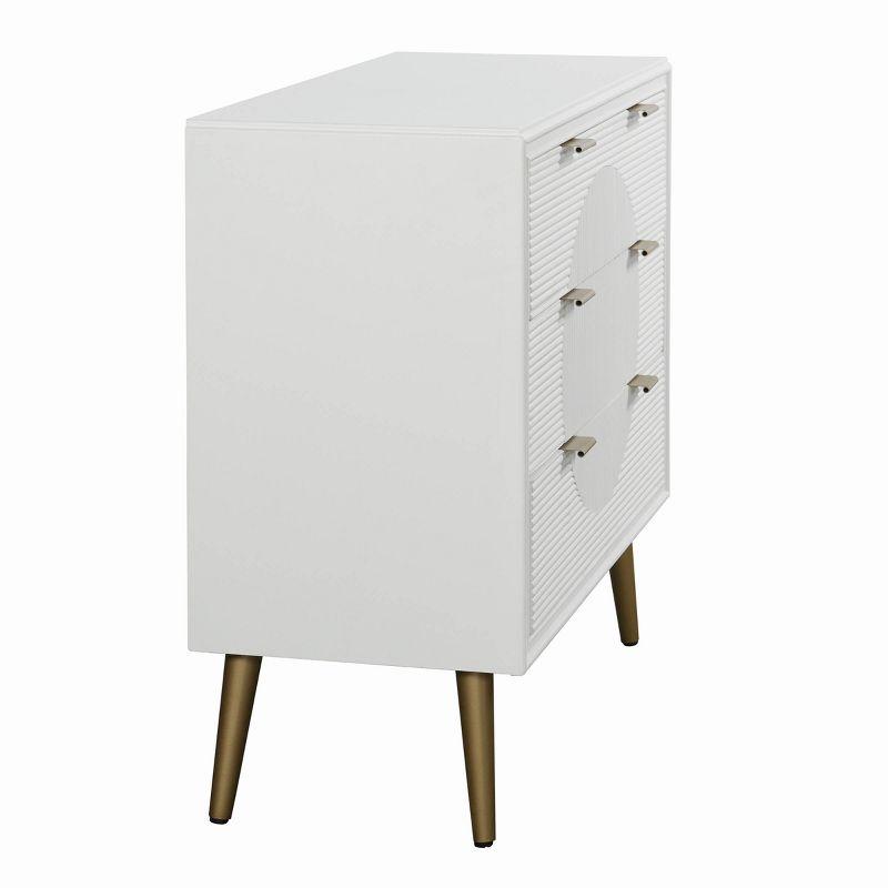 Milo 3 Drawer Chest White/Copper - StyleCraft