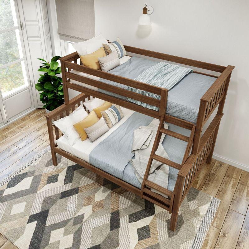 Plank+Beam Solid Wood Twin over Full Bunk Bed, No Box Spring Needed