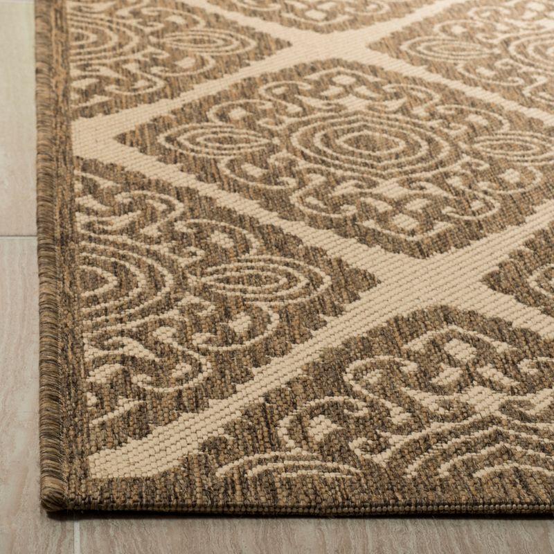 Linden LND132 Power Loomed Area Rug - Cream/Beige - 6'7"x6'7" - Safavieh