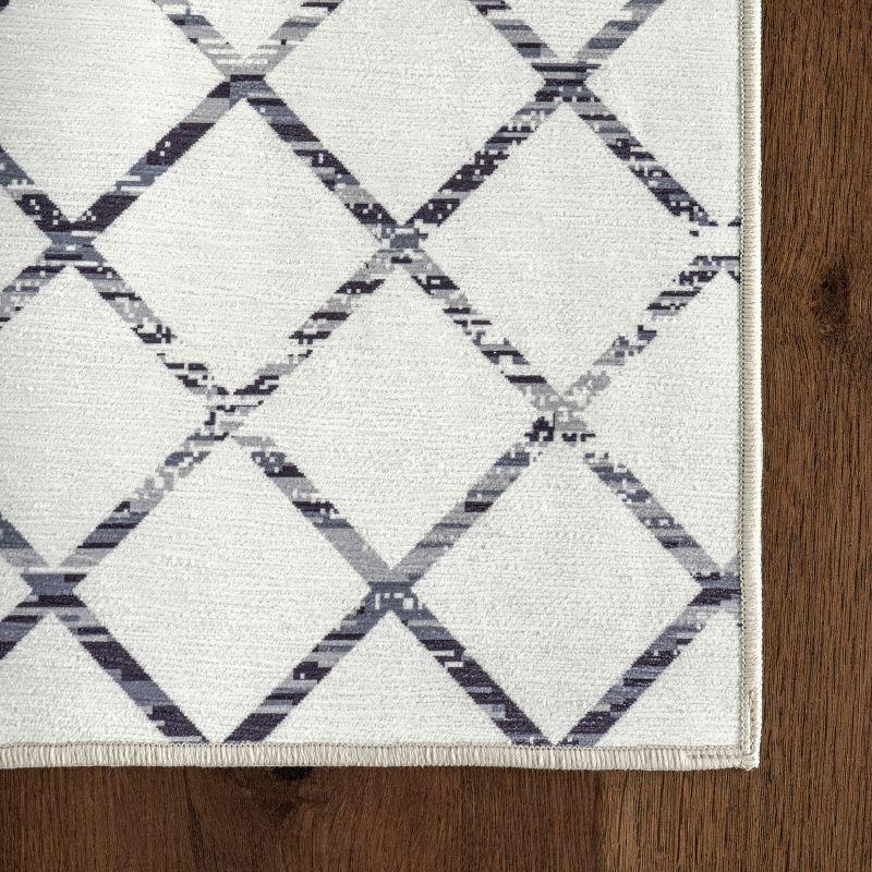 Kateshia Moroccan HYPE Boho Vintage Diamond Cream/Gray Rug