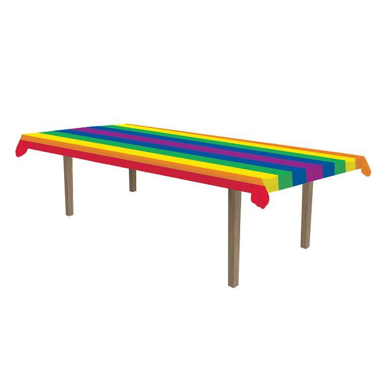 Beistle Rainbow Table Roll, 40" x 100', (1/Pkg) Multicolored