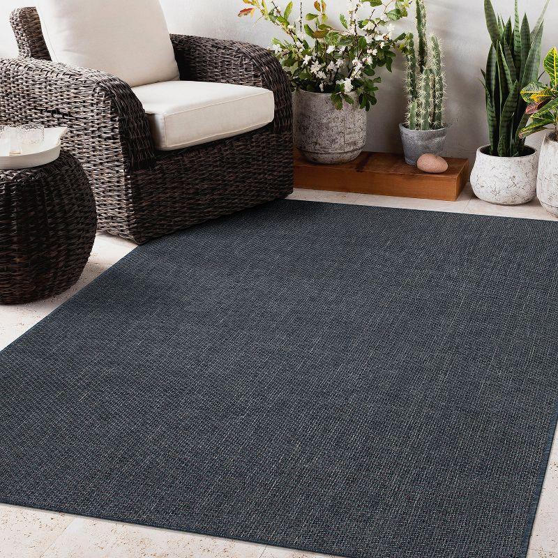 World Rug Gallery Contemporary Flatweave Indoor/Outdoor Area Rug