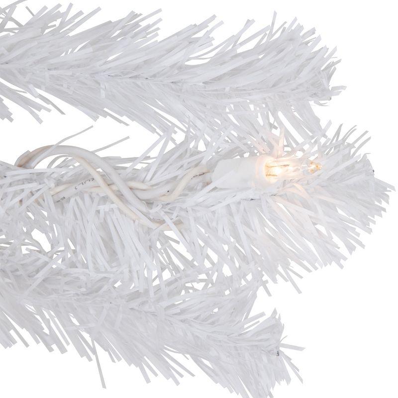 Northlight Seasonal 50' x 10" Pre-Lit Commercial Length Snow White Christmas Garland Clear Lights