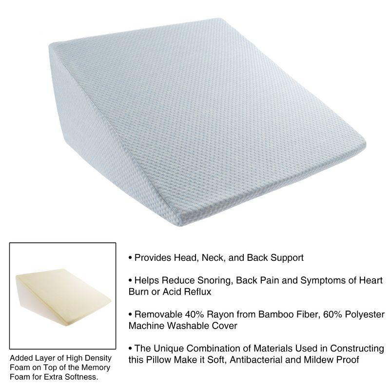 Hastings Home High Wedge Pillow for Sleeping with Snoring, Back Pain, and Acid Reflux