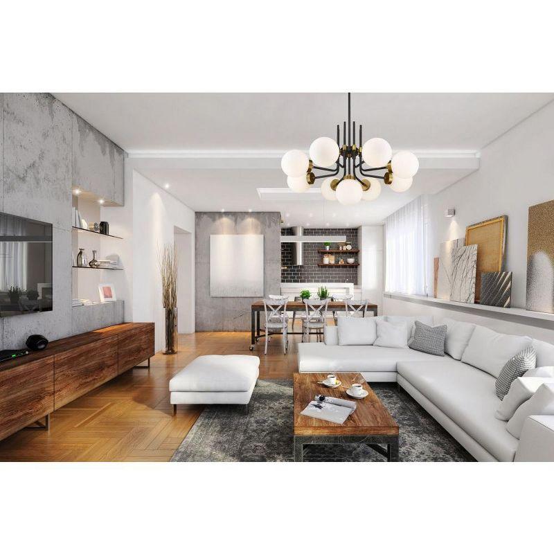 Z-Lite Parsons 9 - Light Chandelier in  Matte Black/Olde Brass