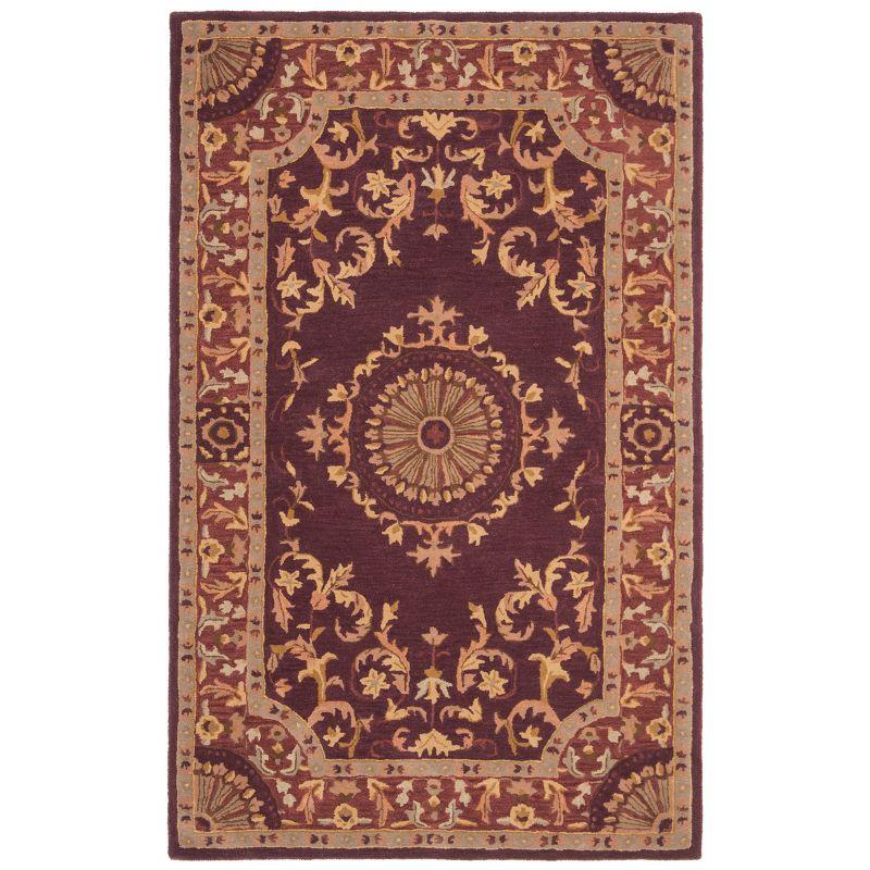 Empire EM459 Hand Tufted Indoor Area Rug - Burgundy - 5'x8' - Safavieh