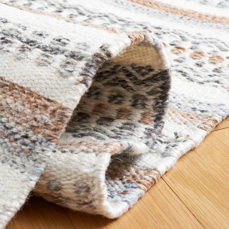 Striped Kilim STK106 Hand Woven Area Rug - Grey/Ivory - 8'x10' - Safavieh.