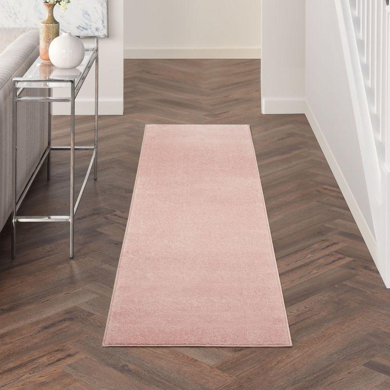 Pink Synthetic Reversible Runner Rug 2'2" x 7'6"