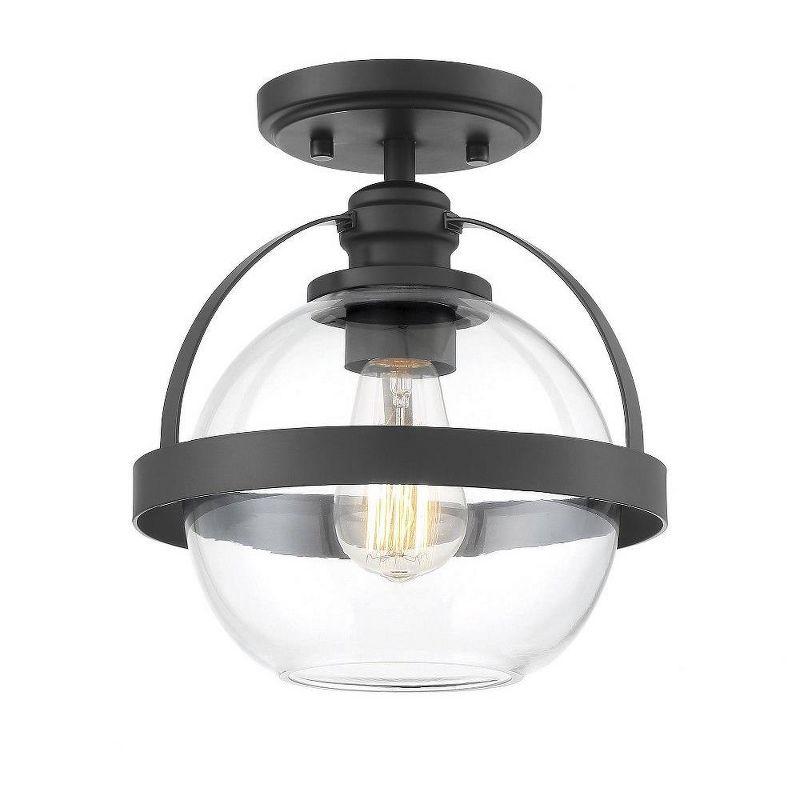 Savoy House Pendleton 1 - Light Semi-Flush Mount in  Matte Black