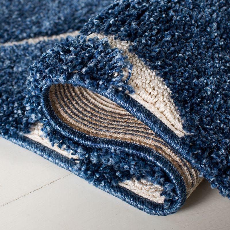 Florida Shag SG455 Power Loomed Indoor Area Rug - Dark Blue/Cream - 5'3"x7'6" - Safavieh.