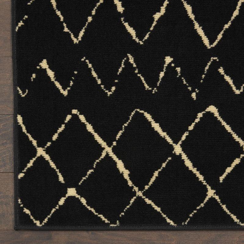 Nourison Grafix GRF04 Indoor Area Rug - Black 3'9" x 5'9"