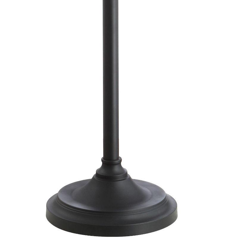 January 60" Black and Bronze Glass Floor Lamp