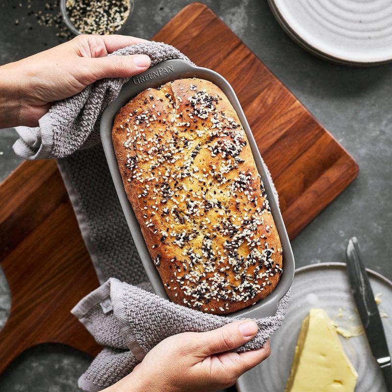 Gray Aluminum Nonstick Loaf Pan for Bread and More