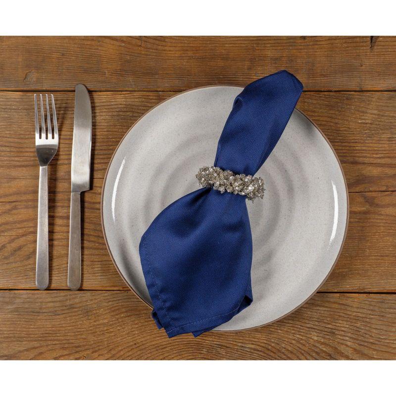 Feast Set of 12 Blue Cotton-Polyester Napkins