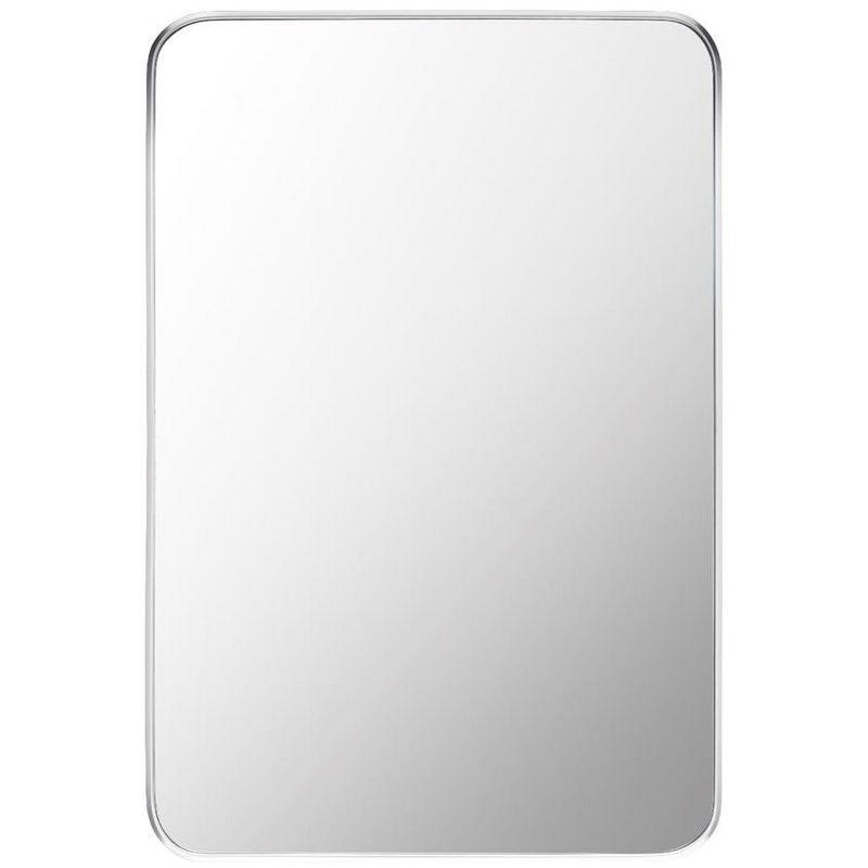 Renna Modern Silver Rectangular Wall Mirror