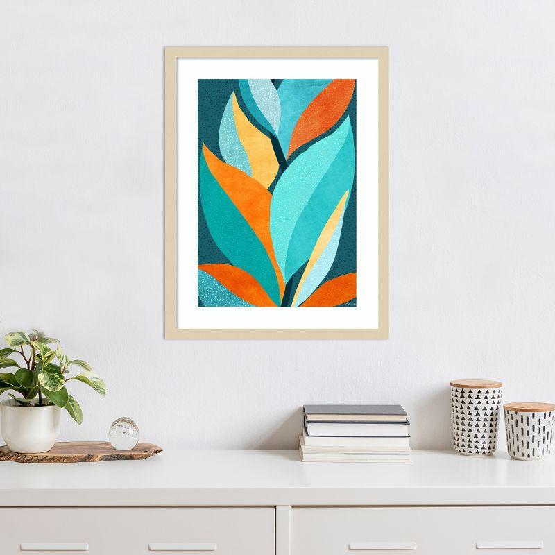Amanti Art Abstract Tropical Foliage by Kristian Gallagher Wood Framed Wall Art Print 19 x 25