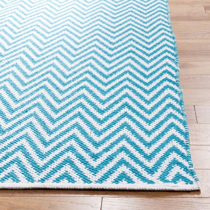 Ivory Coastline Handmade Flat Woven Wool-Cotton 5'x7' Rug