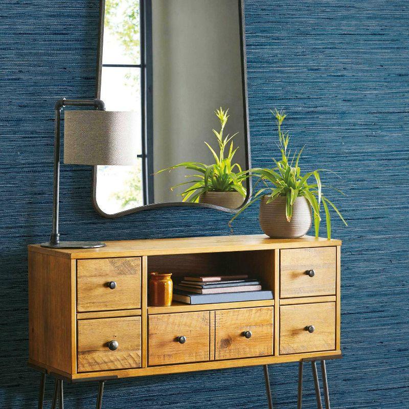 Sand & Stable™ Charleigh Grasscloth peel and stick Wallpaper