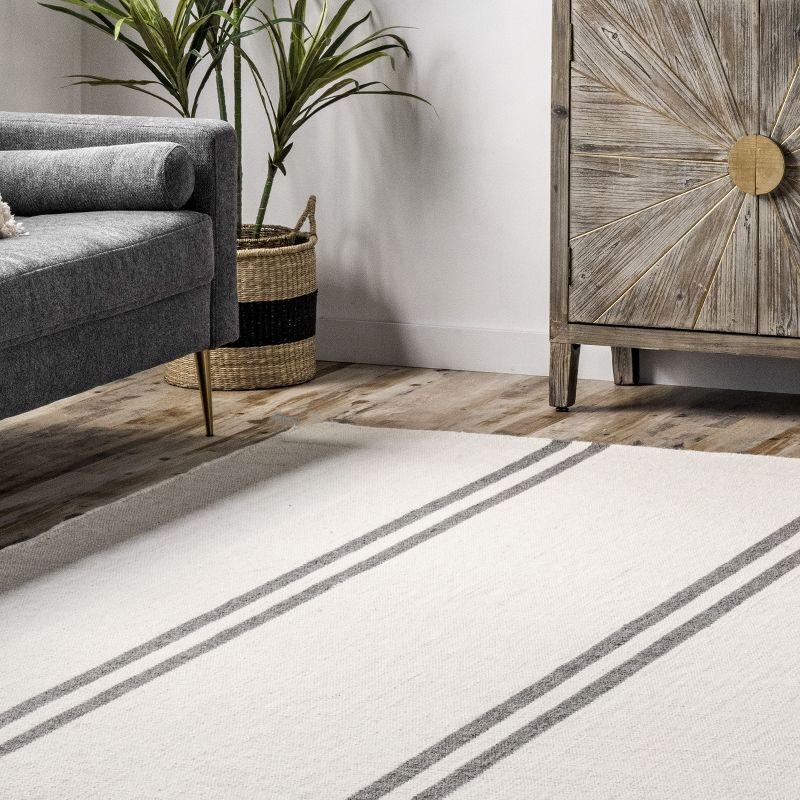 Lauren Liess x Rugs USA Elowen Double Striped Wool Area Rug