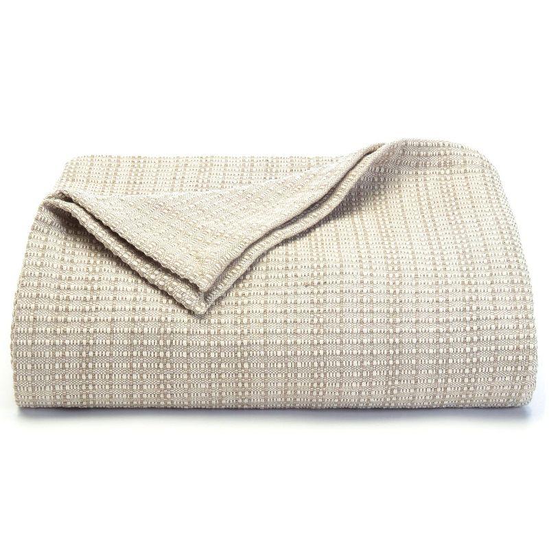 King Size Light Brown Cotton Reversible Blanket