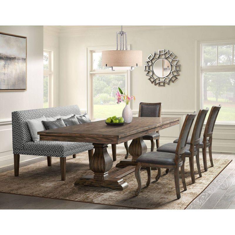 Hayward Upholstered Dining Settee Gray - Picket House Furnishings