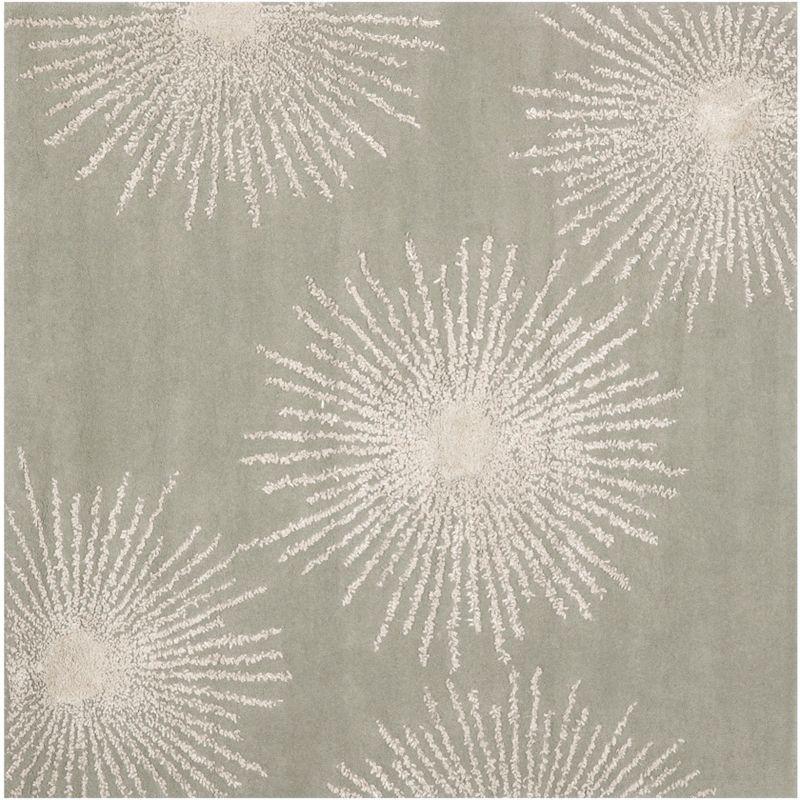 Soho SOH712 Hand Tufted Area Rug - Grey/Ivory - 6'x6' - Safavieh.