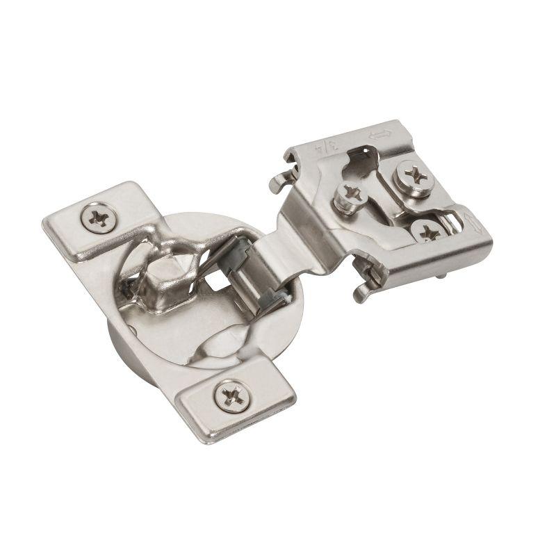 Nickel 3/4 Inch Overlay Self-Closing Concealed Cabinet Hinge