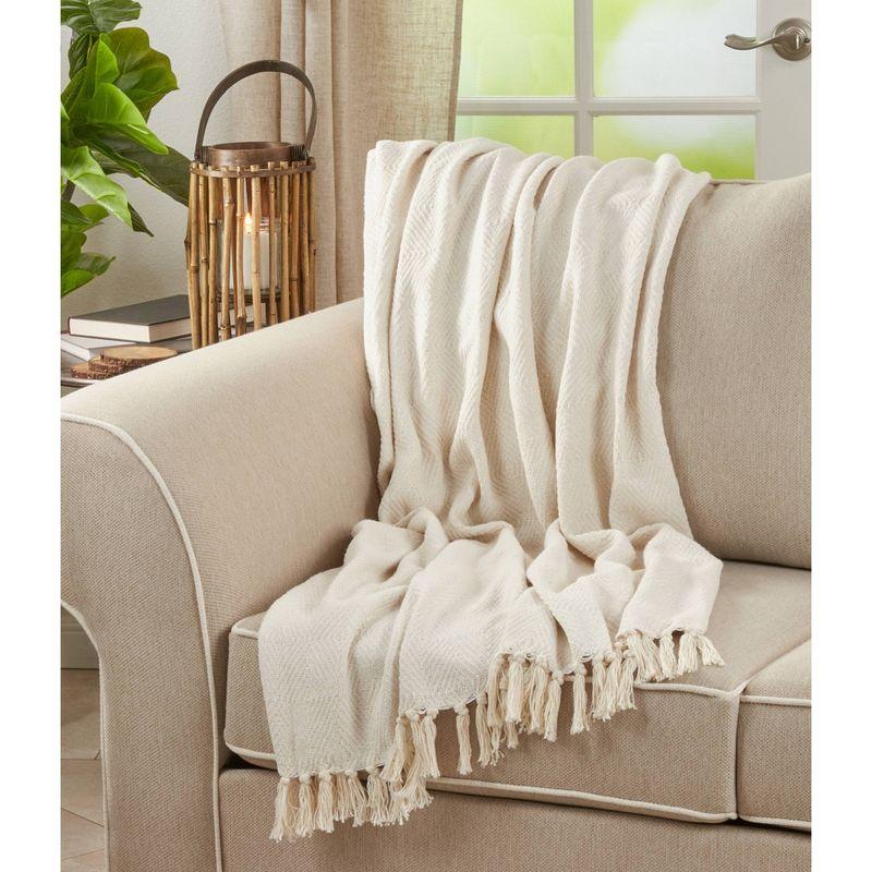 Saro Sevan Collection Hand Woven Throw Blanket