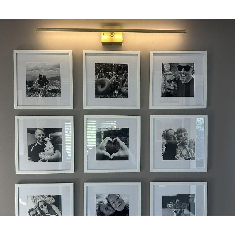 Gallery Perfect Gallery Perfect 12" x 12" Hanging Wall Wood Matted Picture Frame Kit - 9 Piece Set