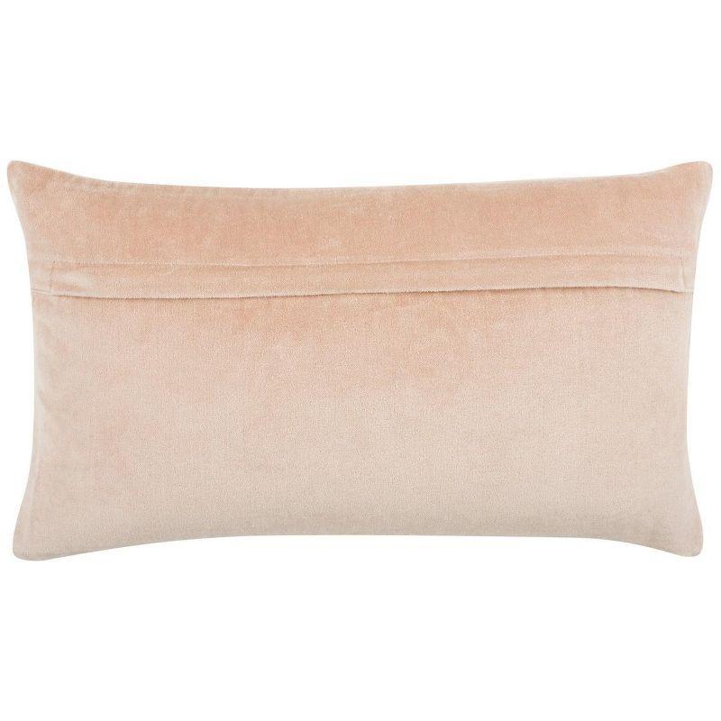 Blush Pink Embroidered Moroccan Throw Pillow