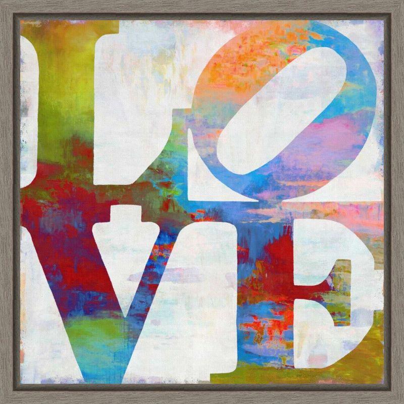 Love in Color Multicolor Canvas Typography Wall Art