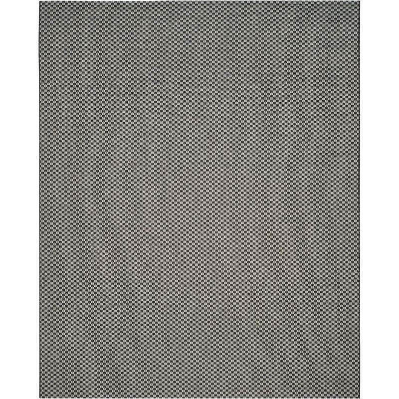 Courtyard CY8653 Power Loomed Indoor and Outdoor Area Rug - Black/Light Grey - 9'x12' - Safavieh