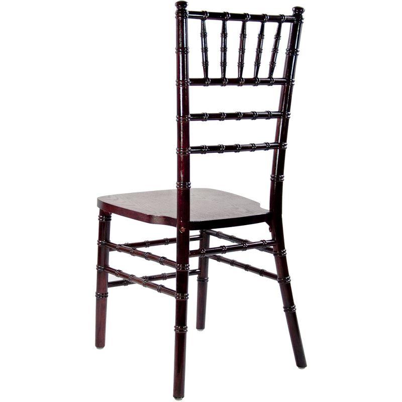 Elegant Mahogany Chiavari Hardwood Chair with Steel-Reinforced Seat