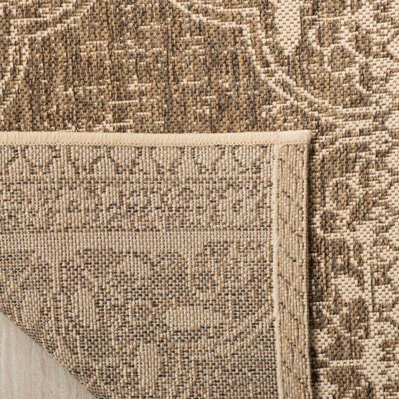 Linden LND174 Power Loomed Area Rug - Cream/Beige - 6'7"x6'7" - Safavieh