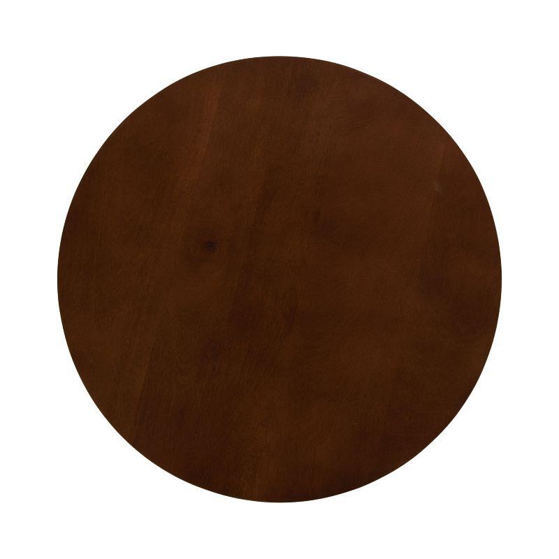 Kate and Laurel Faiza Wood Side Table, 18x18x20, Walnut Brown